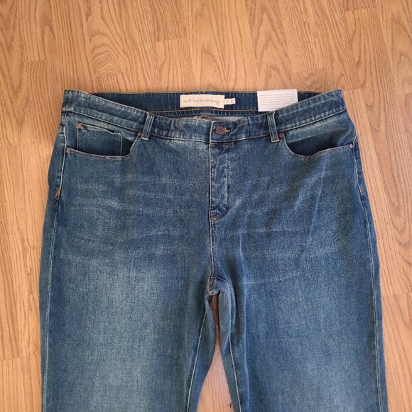 NEW NWT! SOFT SURROUNDINGS STRAIGHT LEG FULL LENGTH JEANS STRETCH DENIM sz 2X - Picture 3 of 8